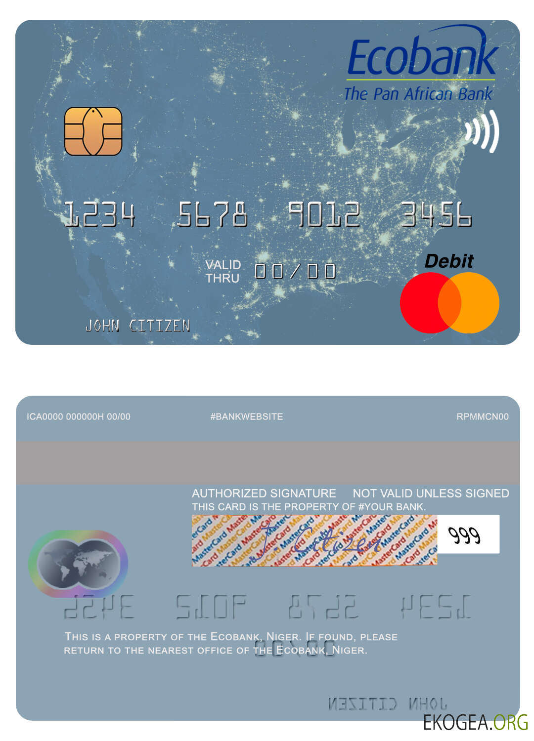 Carte Mastercard Ecobank du Niger